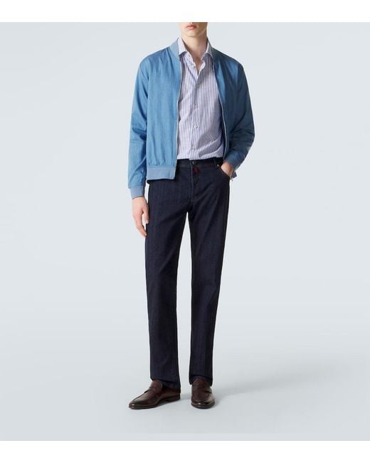 Kiton Blue Slim Jeans for men