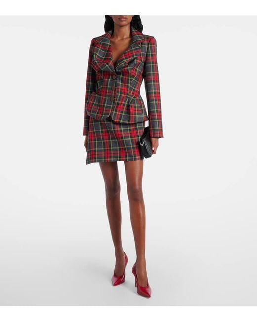 Vivienne Westwood Red Minirock Infinity Aus Schurwolle