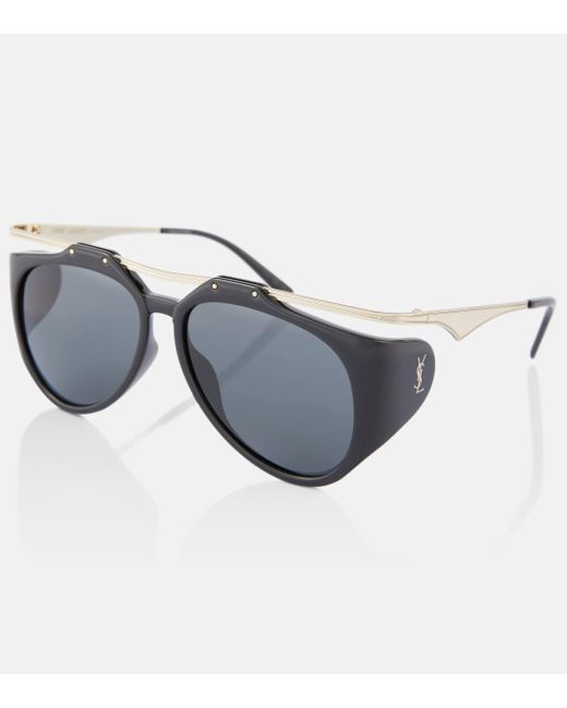 Saint Laurent Gray Sl M137 Amelia Aviator Sunglasses