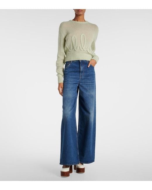 Chloé Brown Maxime Leather Mary Jane Wedge Pumps