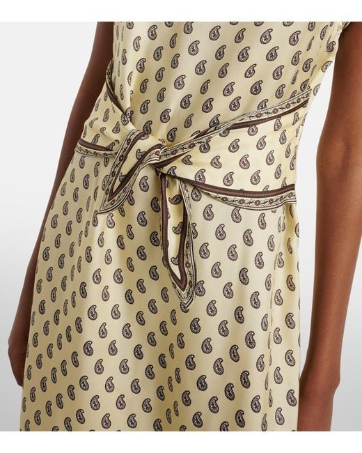 Doen Metallic Midikleid Amorette Aus Einem Seidengemisch