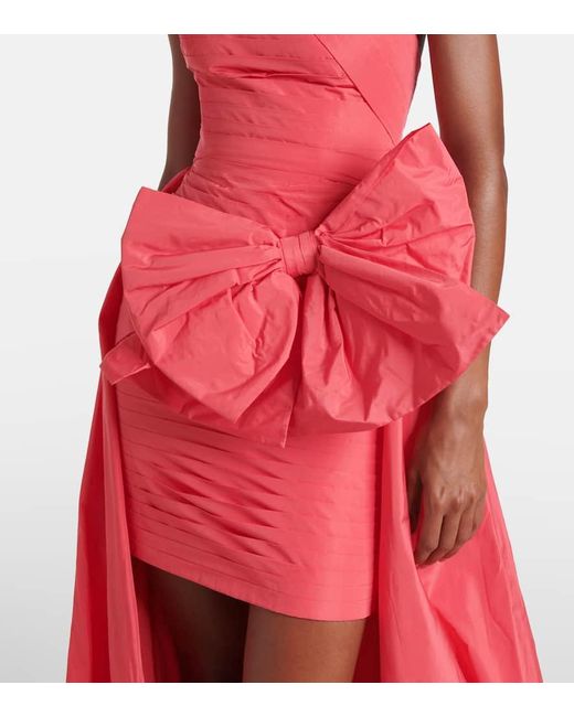 Elie Saab Red Minikleid Aus Taft
