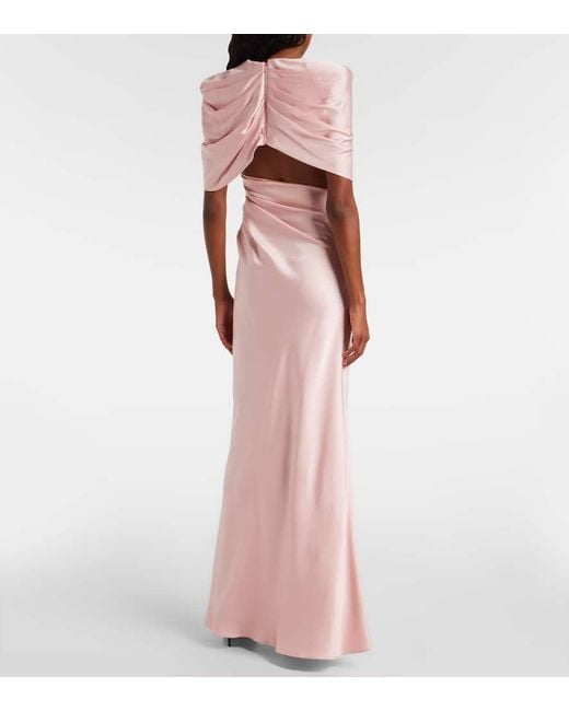 Stella McCartney Pink Robe Aus Satin