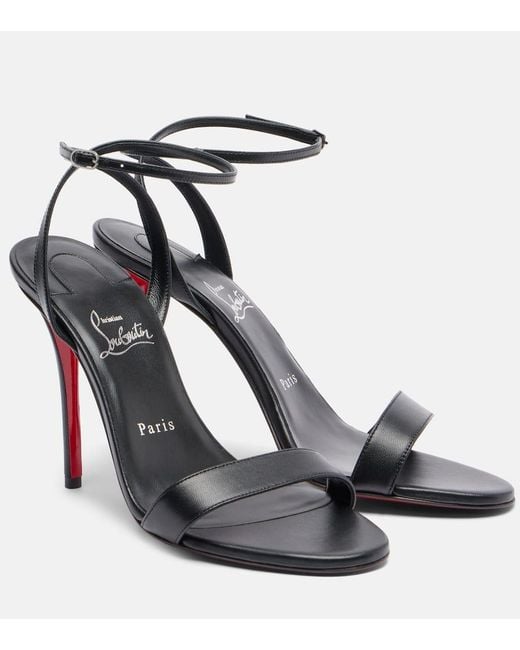 Christian Louboutin Black Miss Z 100 Leather Sandals