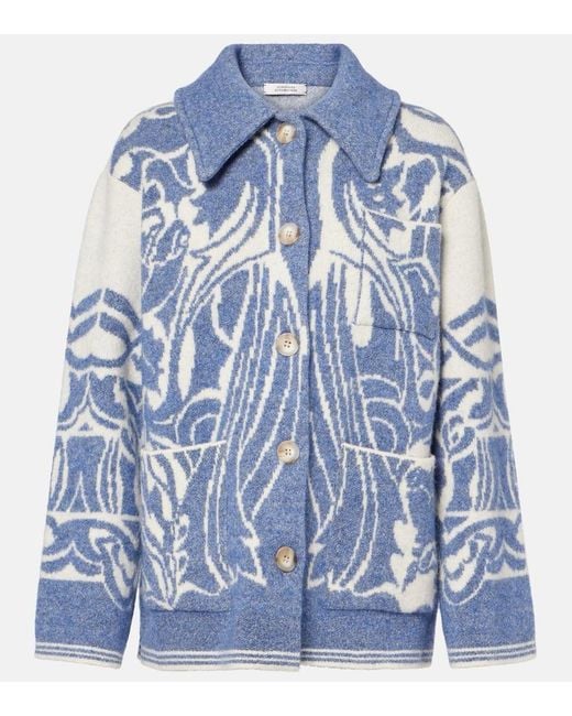 Dorothee Schumacher Blue Secret Garden Floral Jacquard Jacket