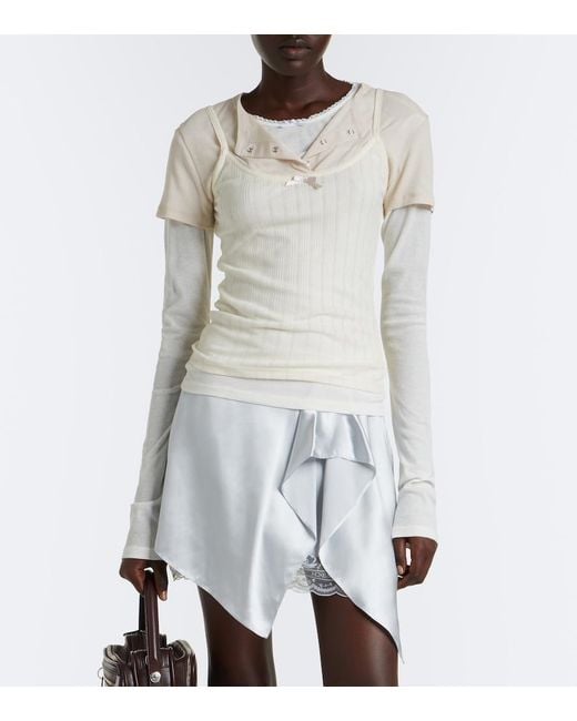 Top Superpose Acne en coloris White