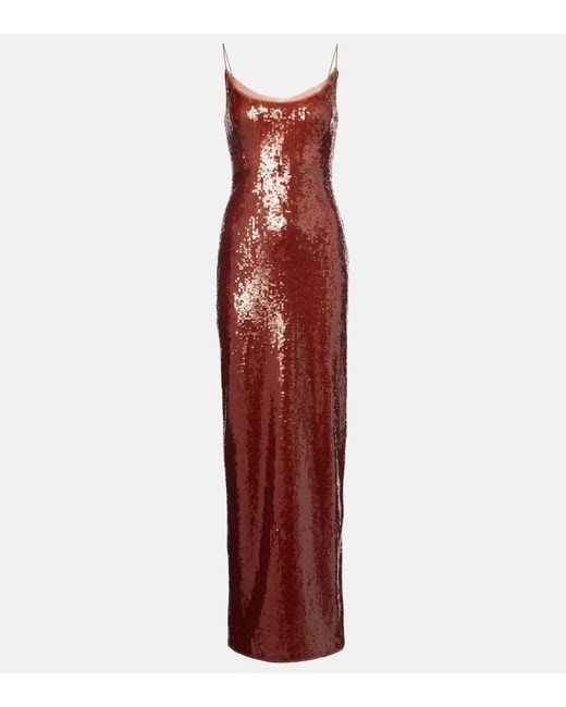 Roland Mouret Red Robe Mit Pailletten