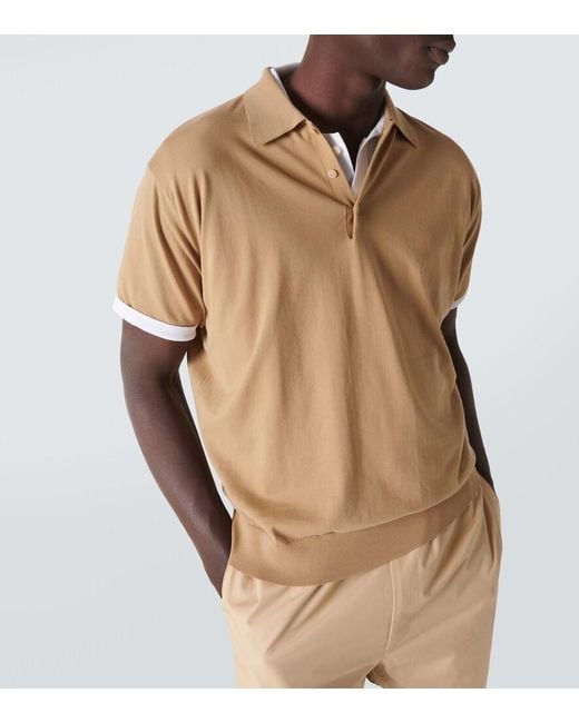 Auralee Natural Cotton Polo Shirt for men