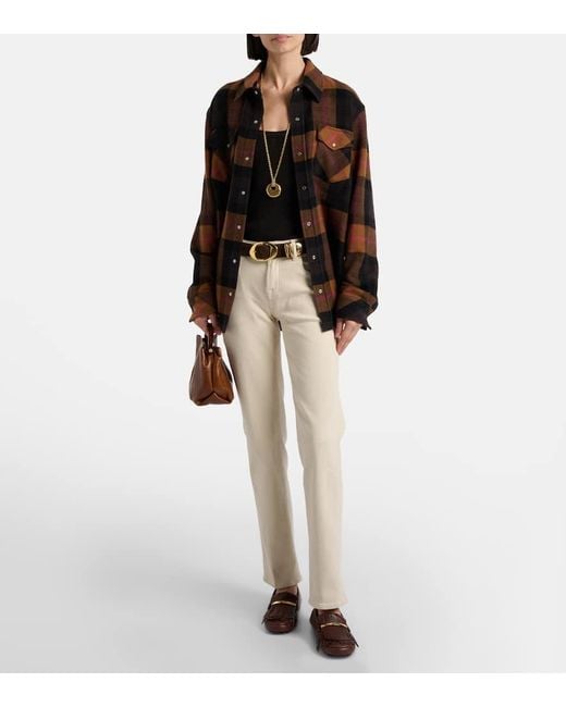 Jeans Rectos Calie Straight De Tiro Medio 7 For All Mankind de color Natural