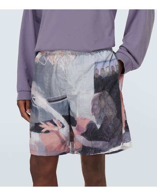 Undercover Blue X Helen Verhoeven Printed Shorts for men