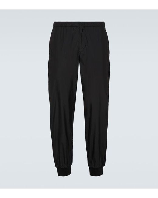 Prada Black Silk Blend Sweatpants for men