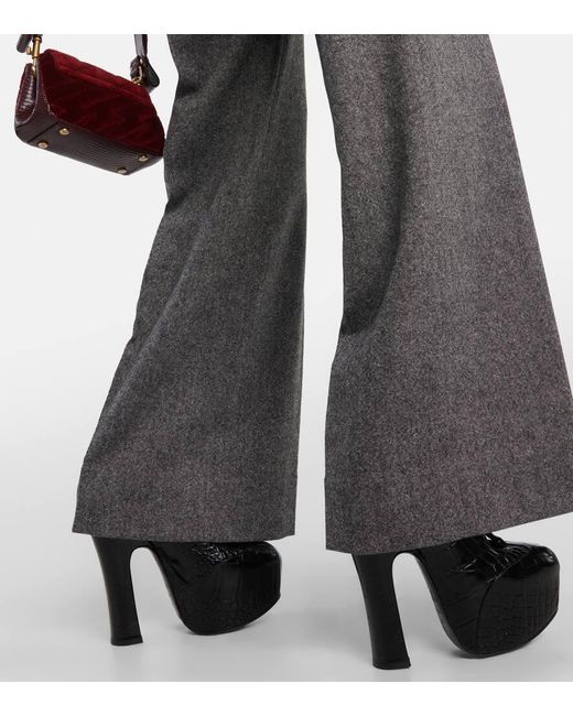 Vivienne Westwood Gray Gerade Hose aus Wolle