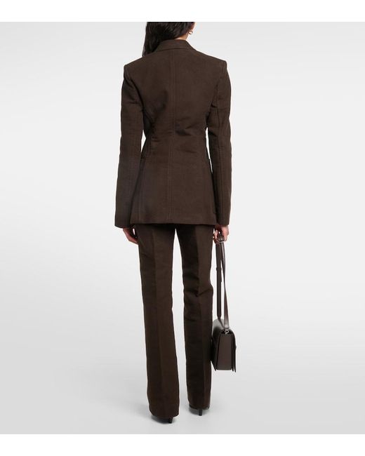 Totême  Black Single-Breasted Cotton Blazer