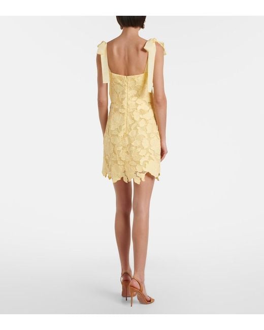 Jonathan Simkhai Yellow Marigolde Lace Minidress
