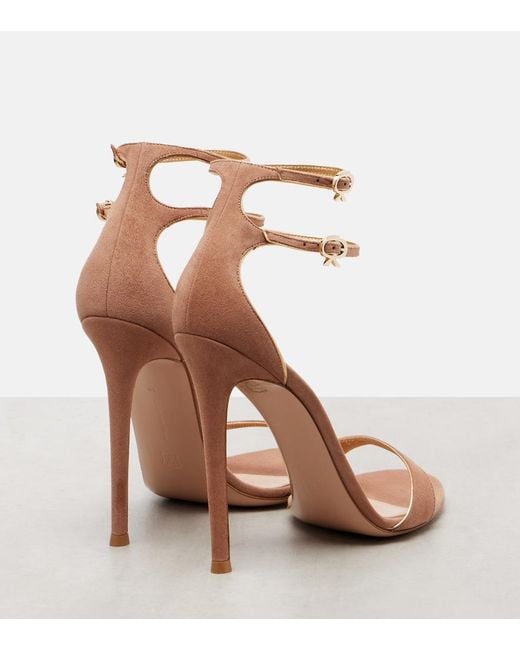 Gianvito Rossi Natural 110 Suede Sandals