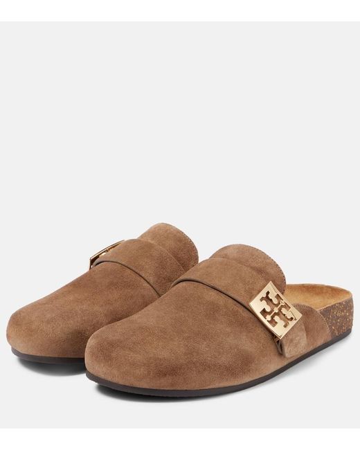 Tory Burch Brown Mellow Suede Mules