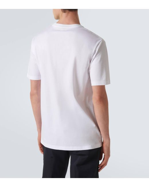 Kiton White Cotton Jersey T-shirt for men