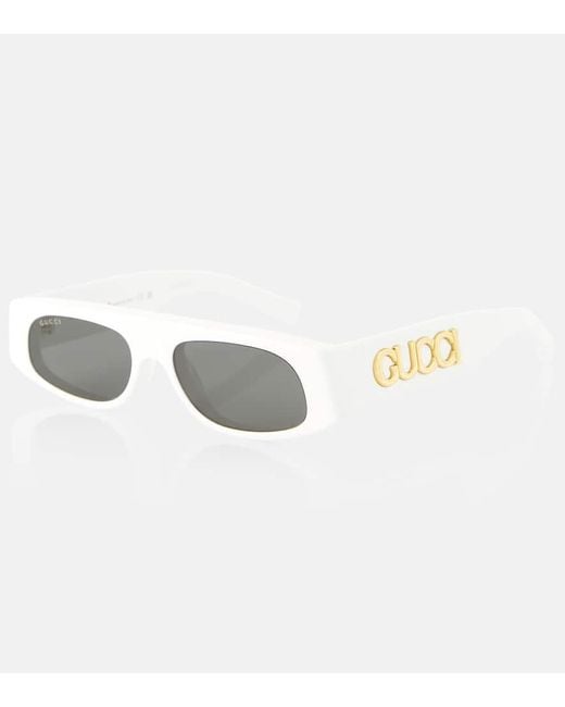 Gafas de sol Runway rectangulares Gucci de color Gray