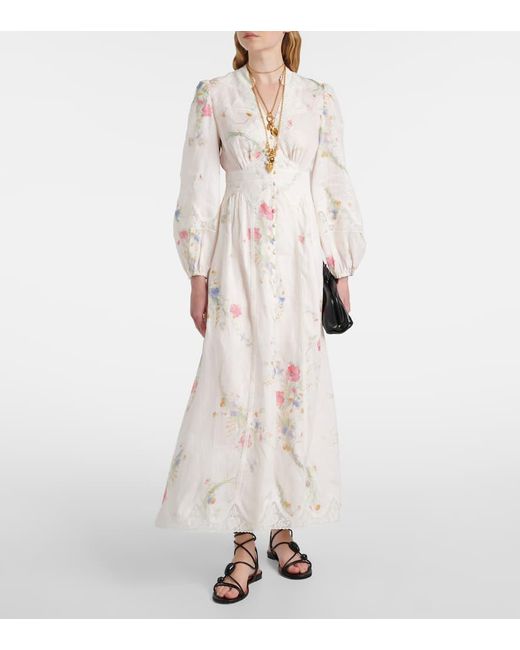 Abito Midi Lucky di Zimmermann in Natural