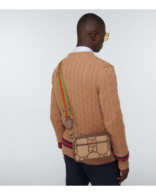 Gucci Maxi GG Mini Canvas Crossbody Bag for Men | Lyst