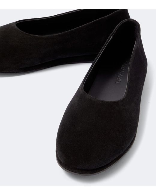 Saman Amel Black City Suede Slip-On Shoes for men