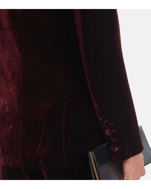 Blazer De Terciopelo Roland Mouret de color Red
