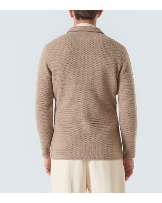 Lardini Natural Knitted Cashmere Blazer for men