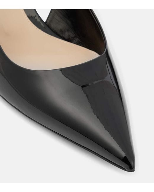 Gucci Black Signoria Patent Slingback Pump