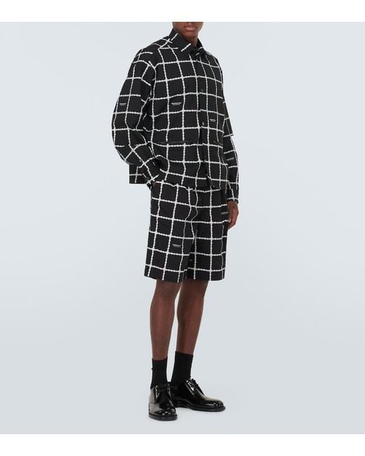 Undercover Black Printed Wool-Blend Jacket for men