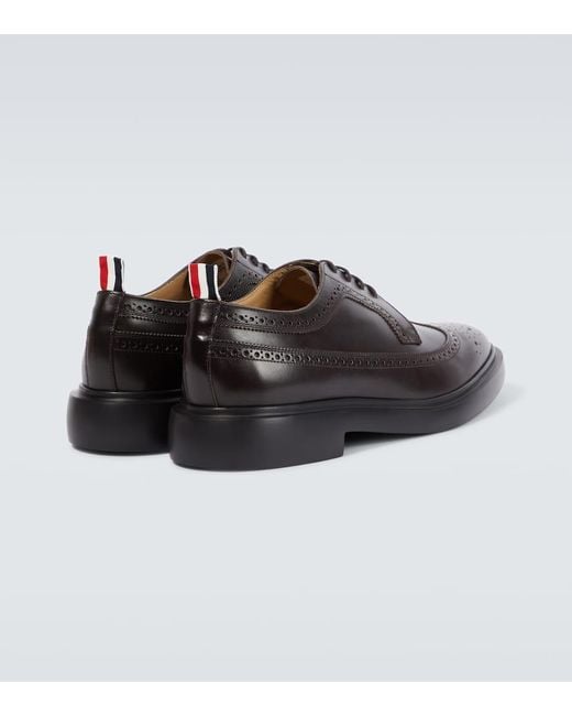 Thom Browne Brown Longwing Leather Derby Shoes for men