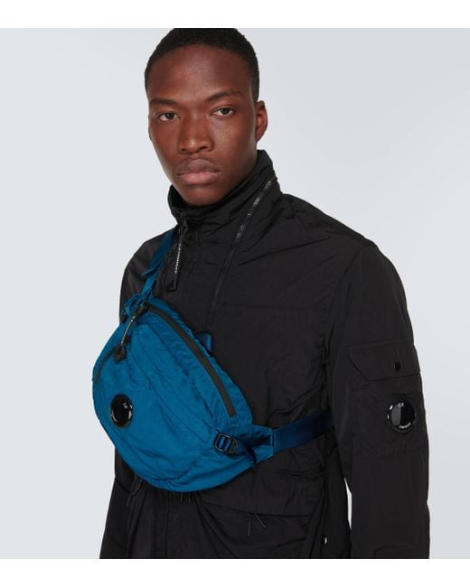 C P Company Blue Nylon B Belt Bag for men