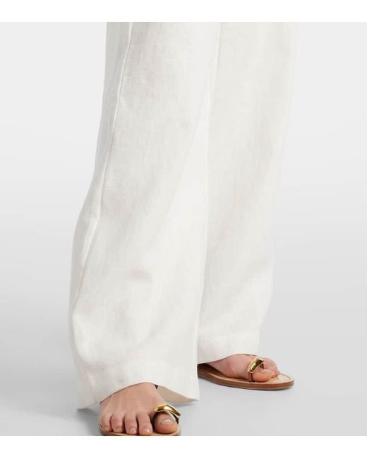 Pantalon Ample En Lin Faithfull The Brand en coloris White