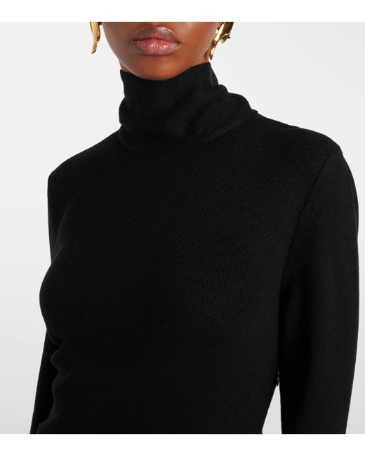 Givenchy Black Wool And Cashmere-Blend Midi Dress