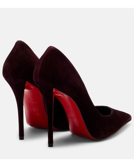 Christian Louboutin Red Miss Z 100 Suede Pumps