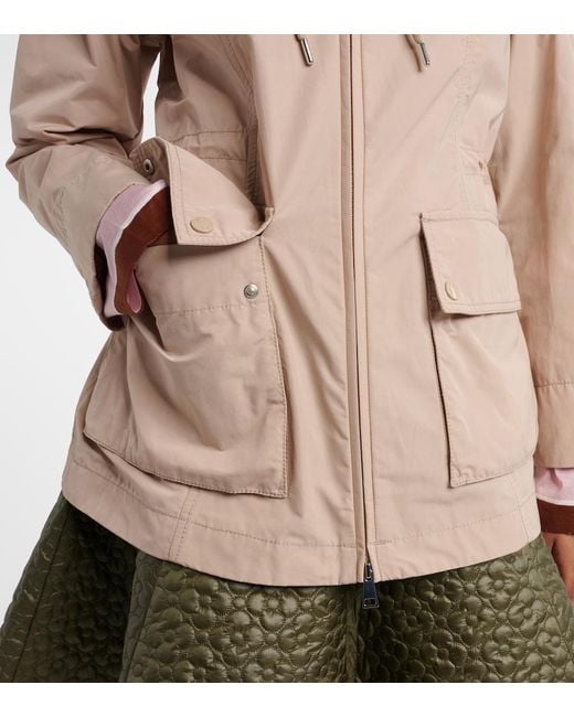 Moncler Natural Leandro Technical Poplin Parka