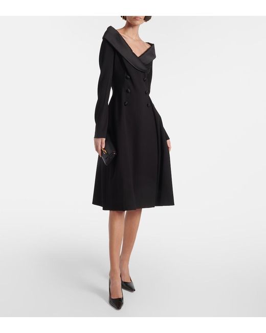 Dorothee Schumacher Black Emotional Essence Off-Shoulder Midi Dress