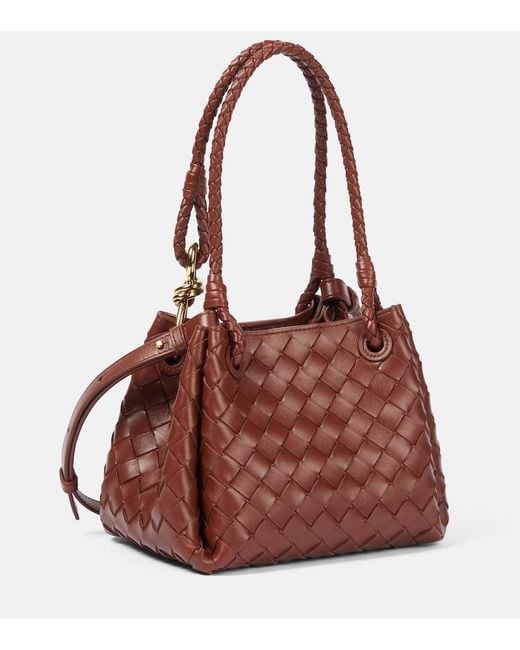 Bottega Veneta Brown Parachute Small Intrecciato Leather Tote Bag