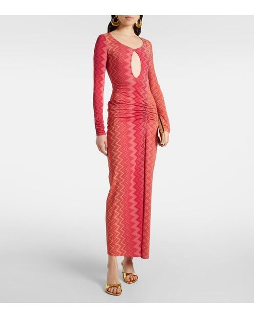 Missoni Red Cut-Out Maxi Dress