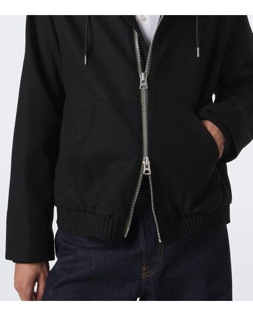 Sacai Black Hooded Wool Jacket for men