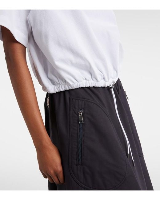 Moncler White Cotton Pique Polo Shirt