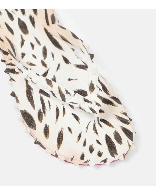 Christian Louboutin White Super Loubi Rubber Flip Flop