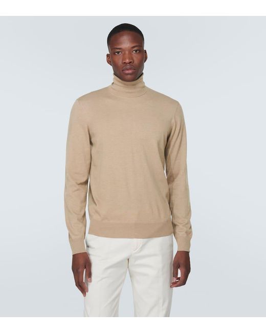 Ralph Lauren Purple Label Natural Cashmere Turtleneck Sweater for men