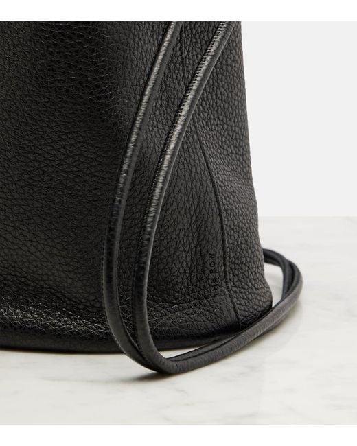 The Row Black Joe Medium Leather Backpack