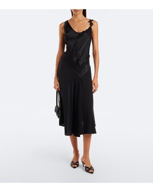 Victoria Beckham Black Harlow Mask Satin Mules