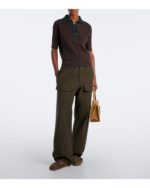 J.W. Anderson Brown Stitch Suede Mules