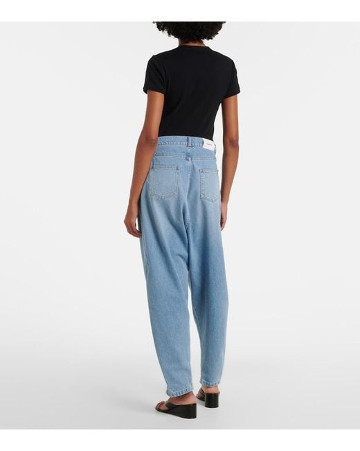 Coperni Blue Front-Slit Balloon Jeans