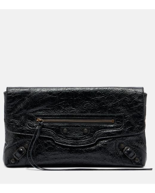 Balenciaga Black Le City Leather Clutch