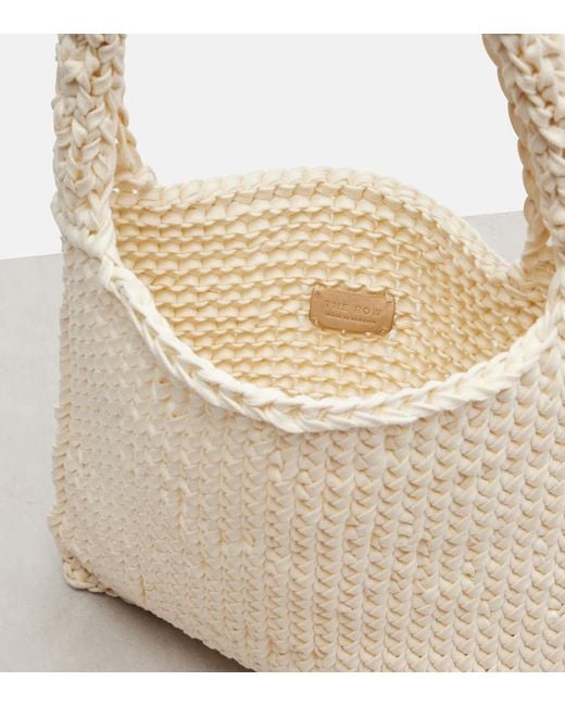 The Row White Didion Woven Shoulder Bag