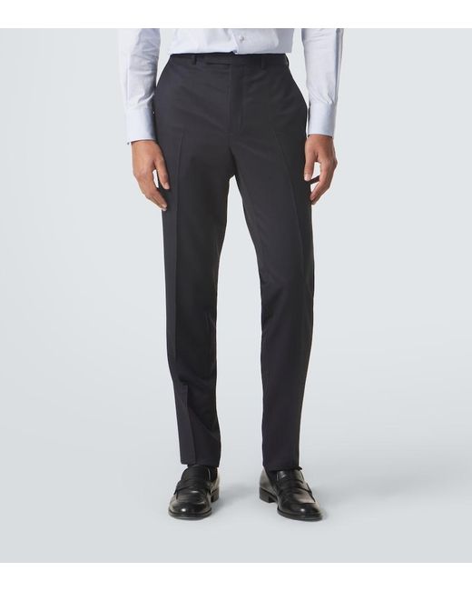 Zegna Black Wool And Mohair Suit for men