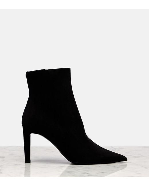 Jimmy Choo Black Frankie 85 Suede Ankle Boots